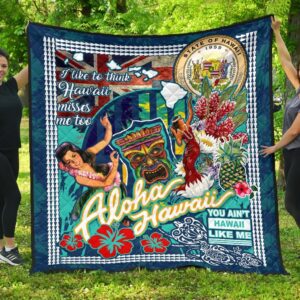 Aloha Hawaii Quotes Premium Quilt  Bn04  Quilt